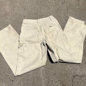 Aritzia workwear pants 00 0 xs 2xs 23 24 gd birch creme beige jean like carhartt